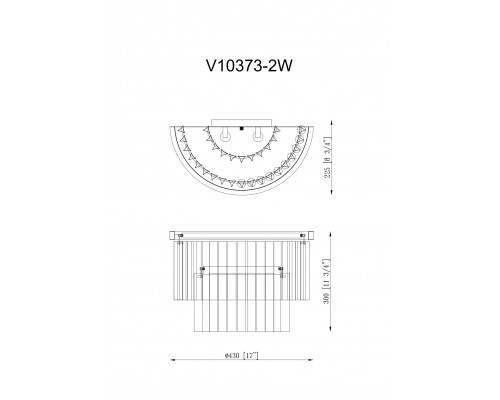 Дополнительное фото Светильник настенный Moderli Avista V10373-2W: Купить в Интернет магазин освещения GCSVET.RU
