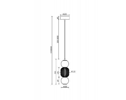 Дополнительное фото Светильник подвесной Maytoni Drop MOD273PL-L16CH3K: Купить в Интернет магазин освещения GCSVET.RU