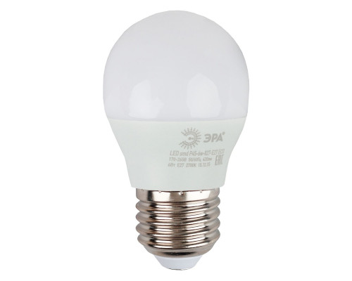 Основное фото Светодиодная лампочка Эра ECO LED P45-8W-827-E27 Б0053028: Купить в Интернет магазин освещения GCSVET.RU