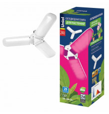 Фитолампа для растений (UL-00007407) Uniel E27 24W матовая LED-P65-24W/SPSB/E27/FR/P3 PLP32WH