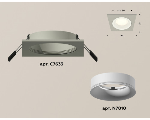Дополнительное фото Светильник встраиваемый Ambrella Light Techno XC7633001 (C7633, N7010): Купить в Интернет магазин освещения GCSVET.RU