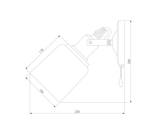 Дополнительное фото Настенный светильник Eurosvet 70111/1 черный: Купить в Интернет магазин освещения GCSVET.RU