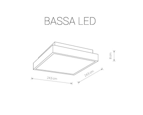 Дополнительное фото Светильник потолочный LED Nowodvorski Bassa Led 9500: Купить в Интернет магазин освещения GCSVET.RU