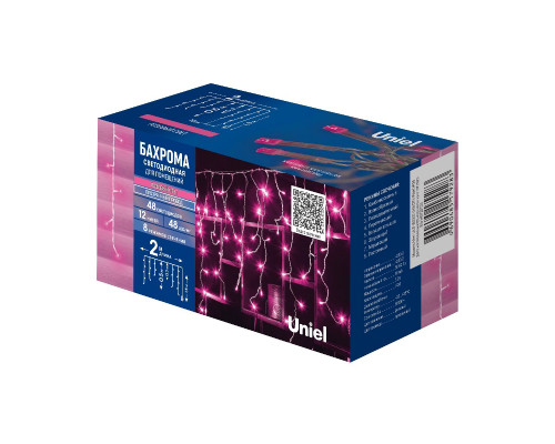 Дополнительное фото Гирлянда Uniel ULD-B2005-048/DTA PINK IP20 UL-00010874: Купить в Интернет магазин освещения GCSVET.RU