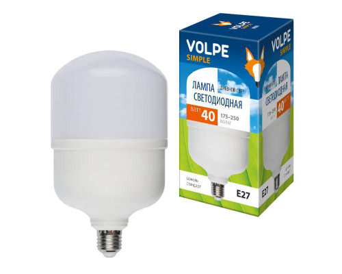 Основное фото Светодиодная лампочка Volpe LED-M80 LED-M80-40W/DW/E27/FR/S картон: Купить в Интернет магазин освещения GCSVET.RU