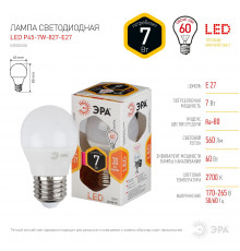 Светодиодная лампочка Эра LED P45-7W-827-E27 Б0020550