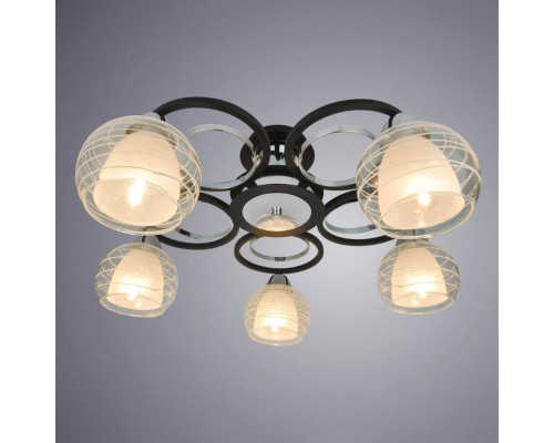 Дополнительное фото Люстра потолочная Arte Lamp Ginevra A1604PL-5BK: Купить в Интернет магазин освещения GCSVET.RU