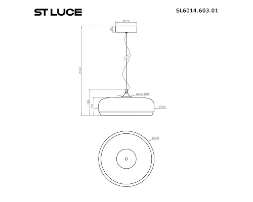 Дополнительное фото Светильник подвесной ST Luce Ripple SL6014.603.01: Купить в Интернет магазин освещения GCSVET.RU