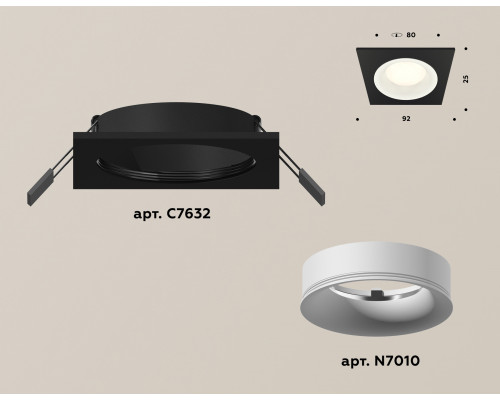 Дополнительное фото Светильник встраиваемый Ambrella Light Techno XC7632001 (C7632, N7010): Купить в Интернет магазин освещения GCSVET.RU