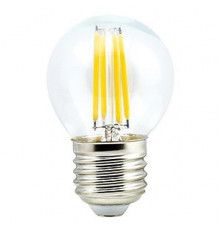 Филаментная лампа светодиодная (UL-00003252) Uniel E27 7,5W 3000K прозрачная LED-G45-7,5W/WW/E27/CL GLA01TR