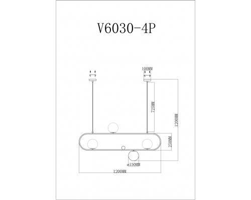 Дополнительное фото Люстра подвесная Moderli Miya V6030-4P: Купить в Интернет магазин освещения GCSVET.RU