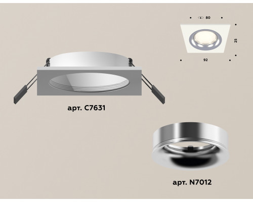 Дополнительное фото Светильник встраиваемый Ambrella Light Techno XC7631003 (C7631, N7012): Купить в Интернет магазин освещения GCSVET.RU