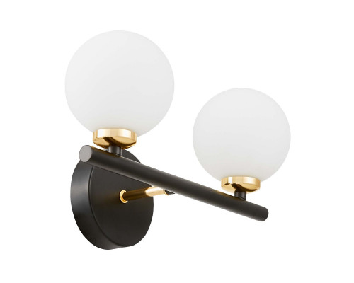 Дополнительное фото Настенный светильник Lumina Deco Marsiada LDW 6033-2 BK+F.GD: Купить в Интернет магазин освещения GCSVET.RU
