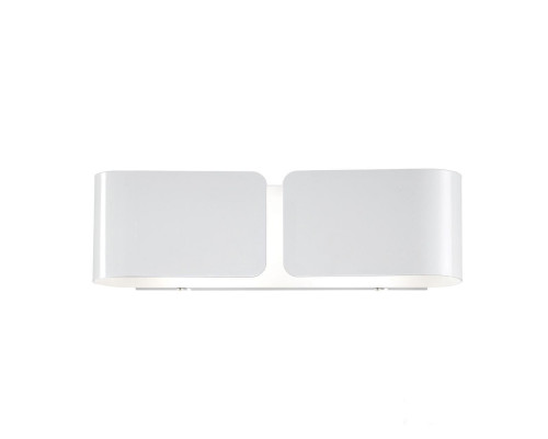 Основное фото Светильник настенный Ideal Lux Clip AP2 Small Bianco 014166: Купить в Интернет магазин освещения GCSVET.RU