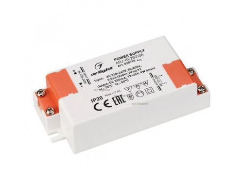 Основное фото Сетевой адаптер Arlight ARJ-KE25350A (9W, 350mA, PFC) 024795: Купить в Интернет магазин освещения GCSVET.RU