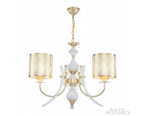 Дополнительное фото Люстра подвесная Arte Milano Florentia-6067 306067/3 Wh/Gd: Купить в Интернет магазин освещения GCSVET.RU