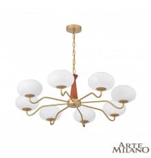 Люстра подвесная Arte Milano Napoli 310166/D900/8 BS/WD