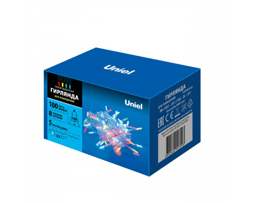 Дополнительное фото Светодиодная гирлянда Uniel (UL-00003948) разноцветный ULD-S0500-100/DTA Multi IP20 Crystal: Купить в Интернет магазин освещения GCSVET.RU