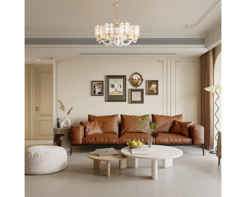 Дополнительное фото Люстра подвесная Arte Milano Florentia-3097 303097/8 Wh/Gd: Купить в Интернет магазин освещения GCSVET.RU