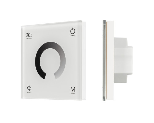 Основное фото Панель Arlight Smart-P4-Dim-G-IN White (12-24V, 4x3A, Sens, 2.4G) 034774: Купить в Интернет магазин освещения GCSVET.RU
