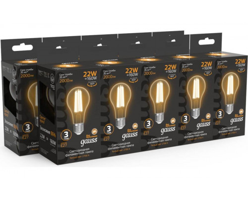 Дополнительное фото Светодиодная лампочка Gauss Filament 102902122: Купить в Интернет магазин освещения GCSVET.RU