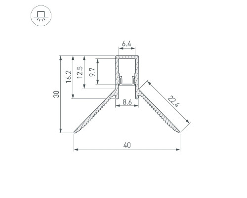 Дополнительное фото Алюминиевый профиль Arlight DECORE-S6-INT-COMFORT-2000 ANOD внутренний 043161: Купить в Интернет магазин освещения GCSVET.RU