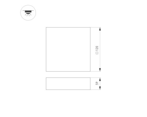 Дополнительное фото Светильник накладной Arlight SP-Quadro-S120x120-13W Day4000 034735: Купить в Интернет магазин освещения GCSVET.RU