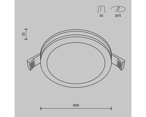 Дополнительное фото Светильник встраиваемый LED Maytoni Phanton DL303-L12B: Купить в Интернет магазин освещения GCSVET.RU