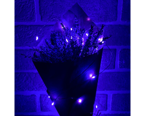 Дополнительное фото Гирлянда Uniel ULD-S0200-020/SСB/2AA PURPLE IP20 DEW UL-00010897: Купить в Интернет магазин освещения GCSVET.RU