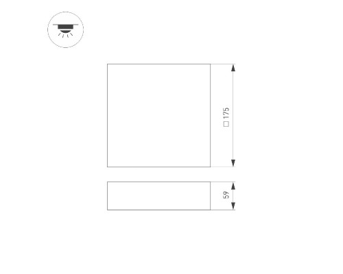 Дополнительное фото Светильник потолочный Arlight IM-QUADRO-EMERGENCY-3H-S175x175-19W Day4000 (BK, 120 deg, 230V) 040927: Купить в Интернет магазин освещения GCSVET.RU