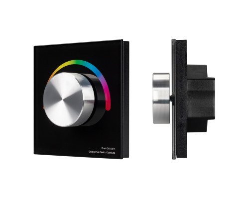 Основное фото Панель Arlight Smart-P8-RGB-G-IN Black (12-24V, 3x4A, Rotary, 2.4G) 033763: Купить в Интернет магазин освещения GCSVET.RU