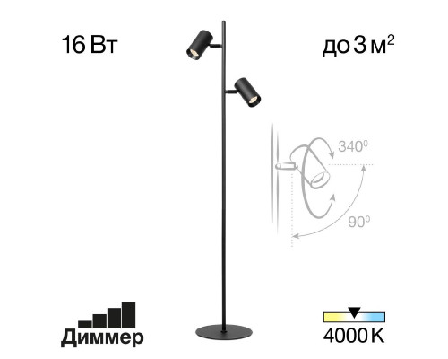 Дополнительное фото Напольный светильник Citilux Twin CL809011N: Купить в Интернет магазин освещения GCSVET.RU