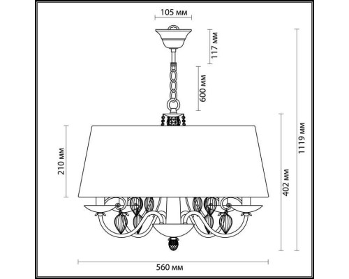 Дополнительное фото Люстра подвесная Odeon Light Niagara 3921/4: Купить в Интернет магазин освещения GCSVET.RU