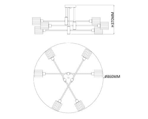Дополнительное фото Люстра потолочная Escada Reflex 1140/6P: Купить в Интернет магазин освещения GCSVET.RU