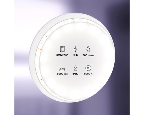 Дополнительное фото Лента светодиодная Maytoni Technical 12В 2835 4,8Вт/м 6000K IP20 10104: Купить в Интернет магазин освещения GCSVET.RU