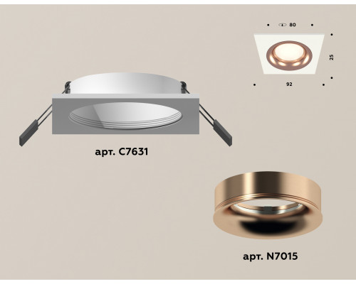 Дополнительное фото Светильник встраиваемый Ambrella Light Techno XC7631006 (C7631, N7015): Купить в Интернет магазин освещения GCSVET.RU