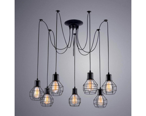 Дополнительное фото Люстра подвесная Arte Lamp A1109SP-7BK: Купить в Интернет магазин освещения GCSVET.RU