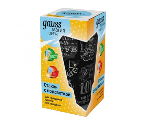 Дополнительное фото Стакан с LED подстветкой Gauss LCUP Romantic LC003: Купить в Интернет магазин освещения GCSVET.RU