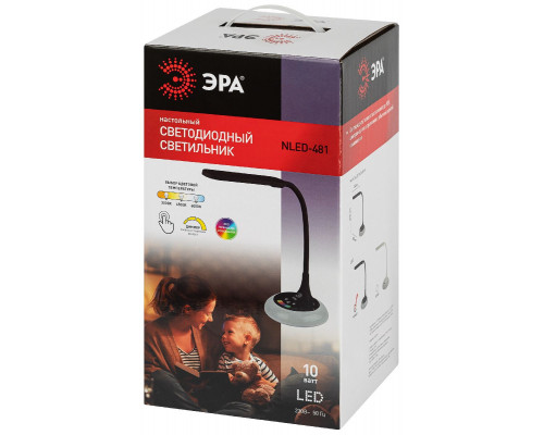 Дополнительное фото Лампа настольная Эра NLED-481-10W-BK Б0048592: Купить в Интернет магазин освещения GCSVET.RU