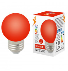 Светодиодная лампочка Volpe LED-G45 LED-G45-1W/RED/E27/FR/С