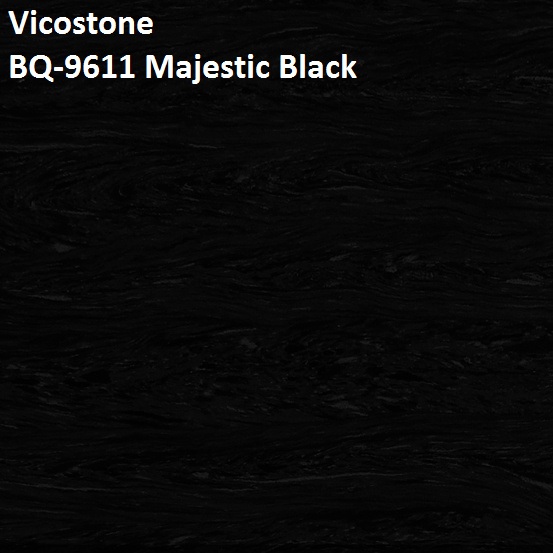 Кварцевый камень Vicostone BQ-9611 Majestic Black