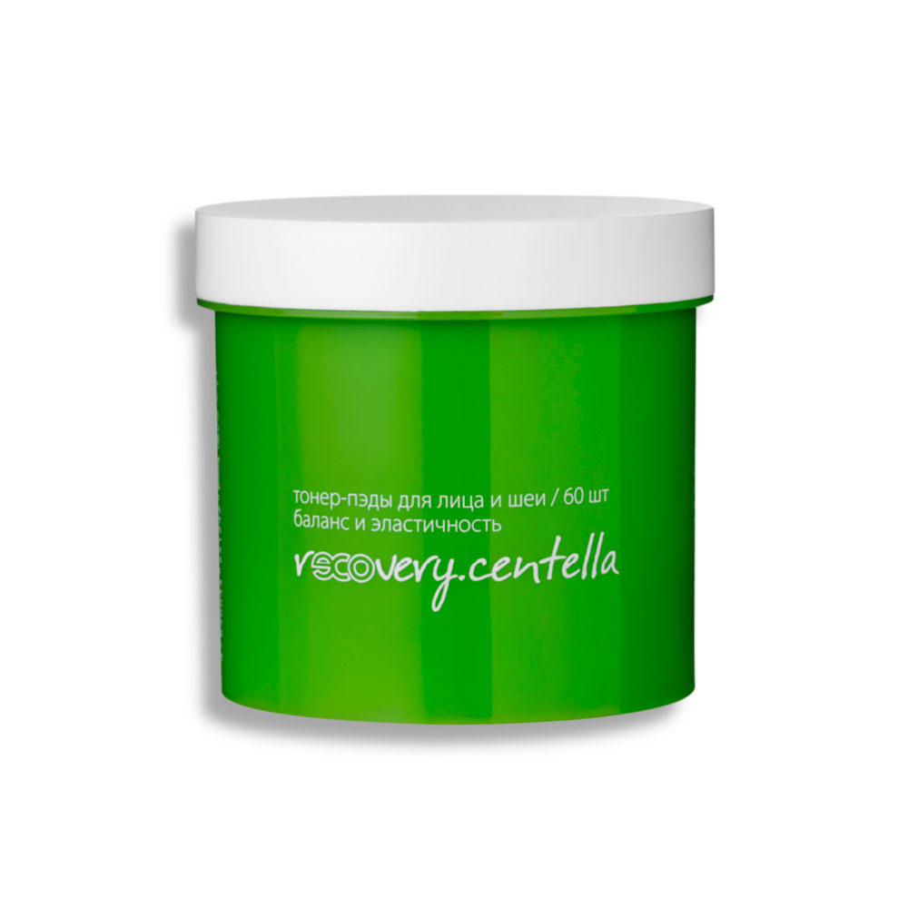 Recovery.centella, Тонер-пэды для лица и шеи баланс и эластичность, 60 шт