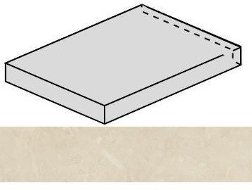 Ступень Дженезис Мун Уайт угл.левая 33х60