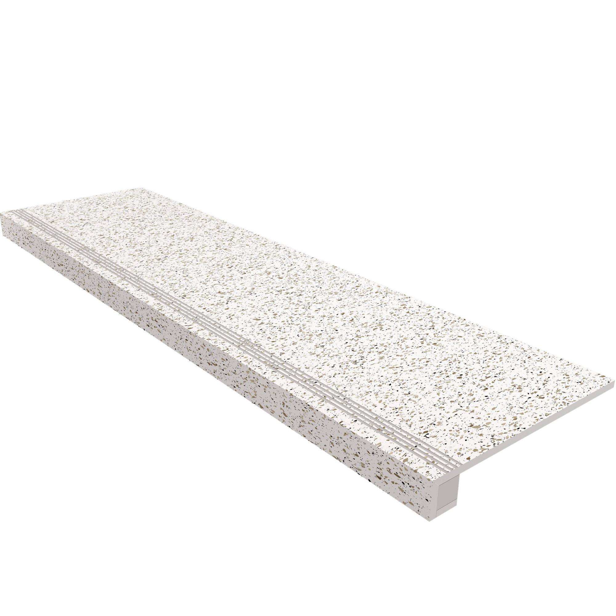 Комплект (Ступень CM00 (33x120) непол. (прямоугол. бортик) + Подступенок (14,5x120))