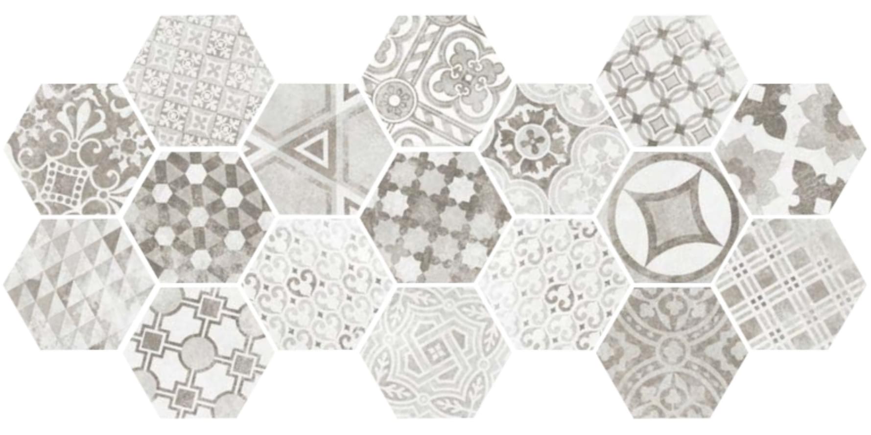 HEXATILE CEMENT GARDEN GREY