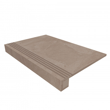 Комплект (Ступень TE01 (33x120) непол. (прямоугол. бортик) + Подступенок (14,5x120))