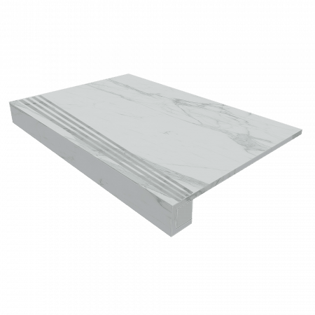 Комплект (Ступень MN01 (33x120) непол. (прямоугол. бортик) + Подступенок (14,5x120))