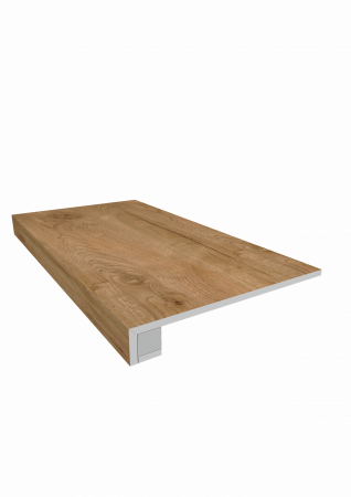 Комплект (Ступень SI04 (33x120) непол. (прямоугол. бортик) без насечек + Подступенок (14,5x120))