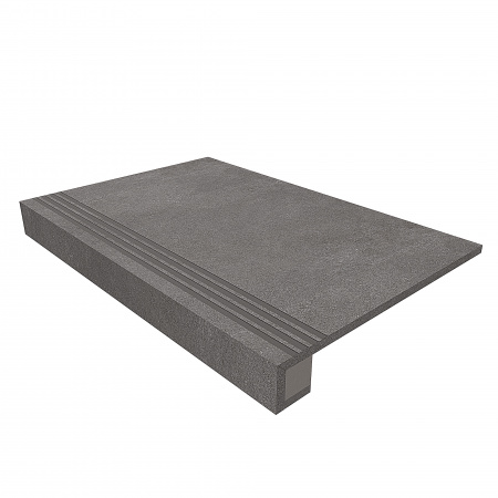 Комплект (Ступень LN03 (33x120) непол. (прямоугол. бортик) + Подступенок (14,5x120))