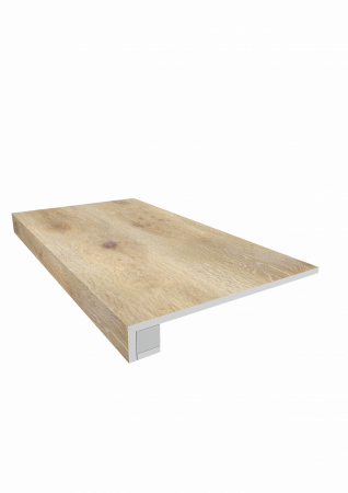 Комплект (Ступень SI01 (33x120) непол. (прямоугол. бортик) без насечек + Подступенок (14,5x120))